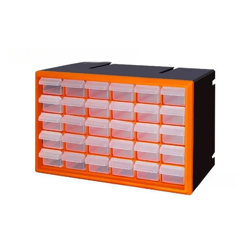 

The drawer-type parts box can be stacked up, down, left and right, and the components are stored in the toolbox.