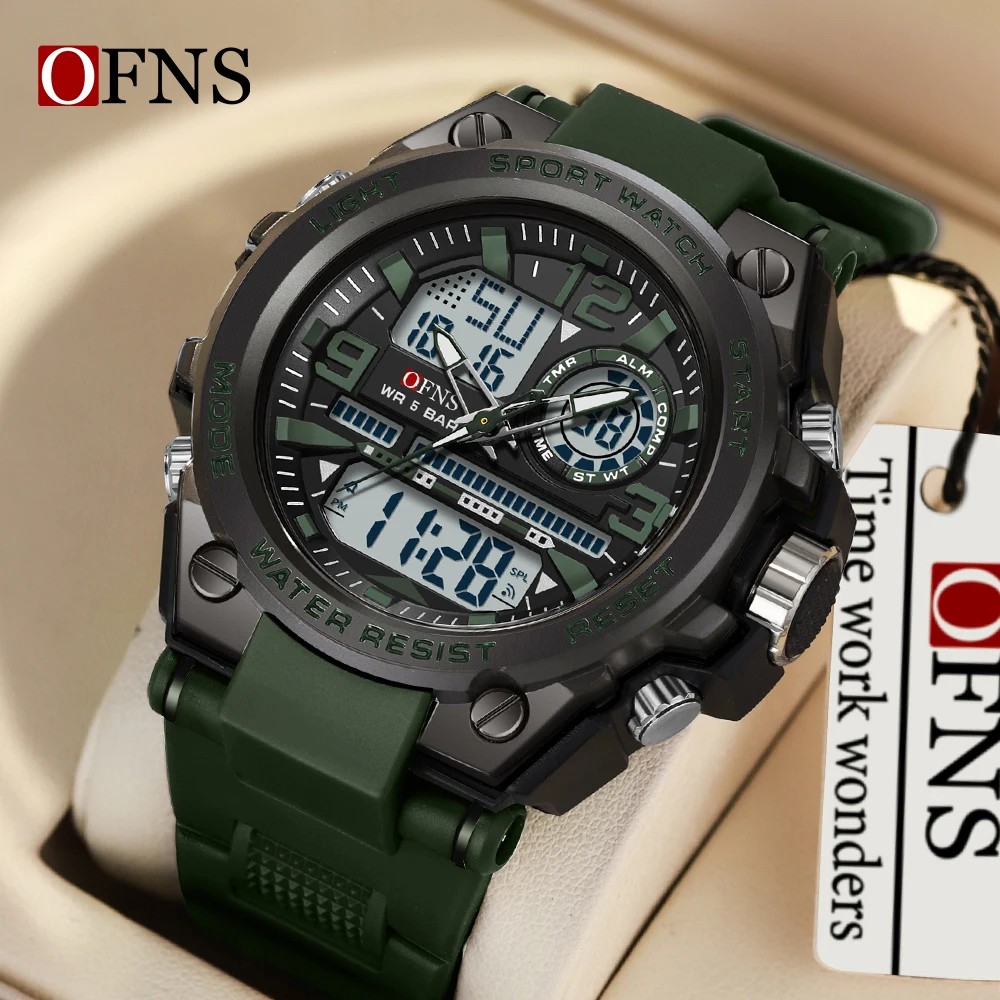 

OFNS 2024 Top Brand Men's Watches Waterproof Sport Military Wristwatch Quartz Watch for Men Clock Relogio Masculino 6024