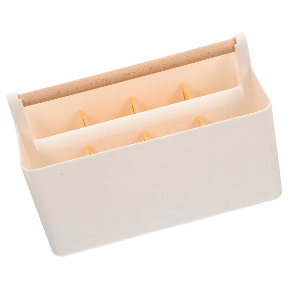 

Portable Plastic Storage Box with Handle Organizer for Desk Pens Markers Stylish Color Desktop Holder Marker Organizer