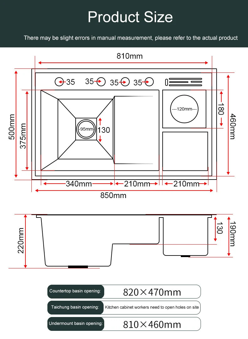 Imagem -06 - Copa Lavadora Pia Grande Single-slot de Cozinha Escada Manual Lavatório Multi-funcional Alta e Baixa Lata de Lixo com Faca Holde Nano