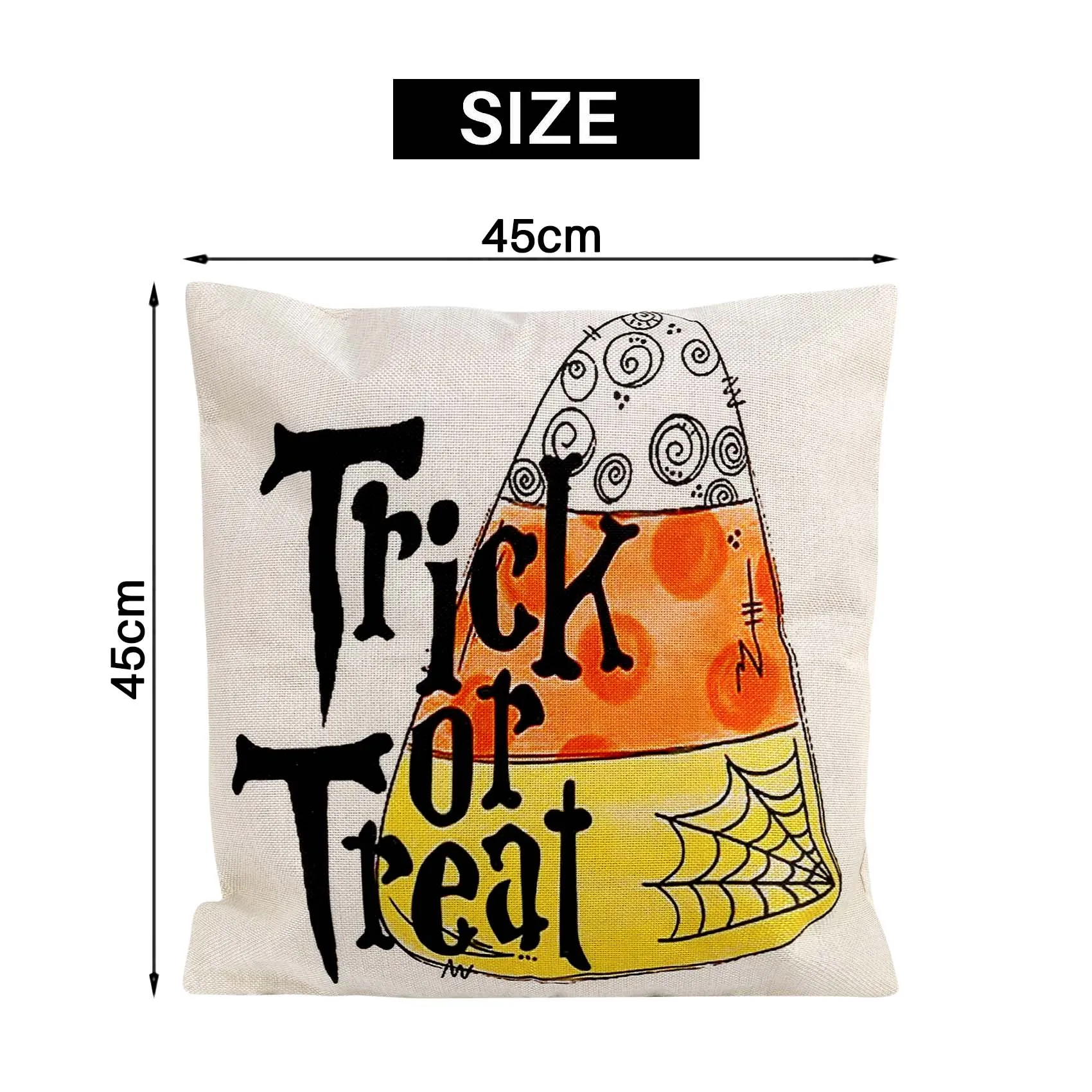 Halloween Decor Pillow Covers 18X18 Set Of 4 Farmhouse Decorations Throw Pillow Covers Cushion Case For Home Couch-ABGL