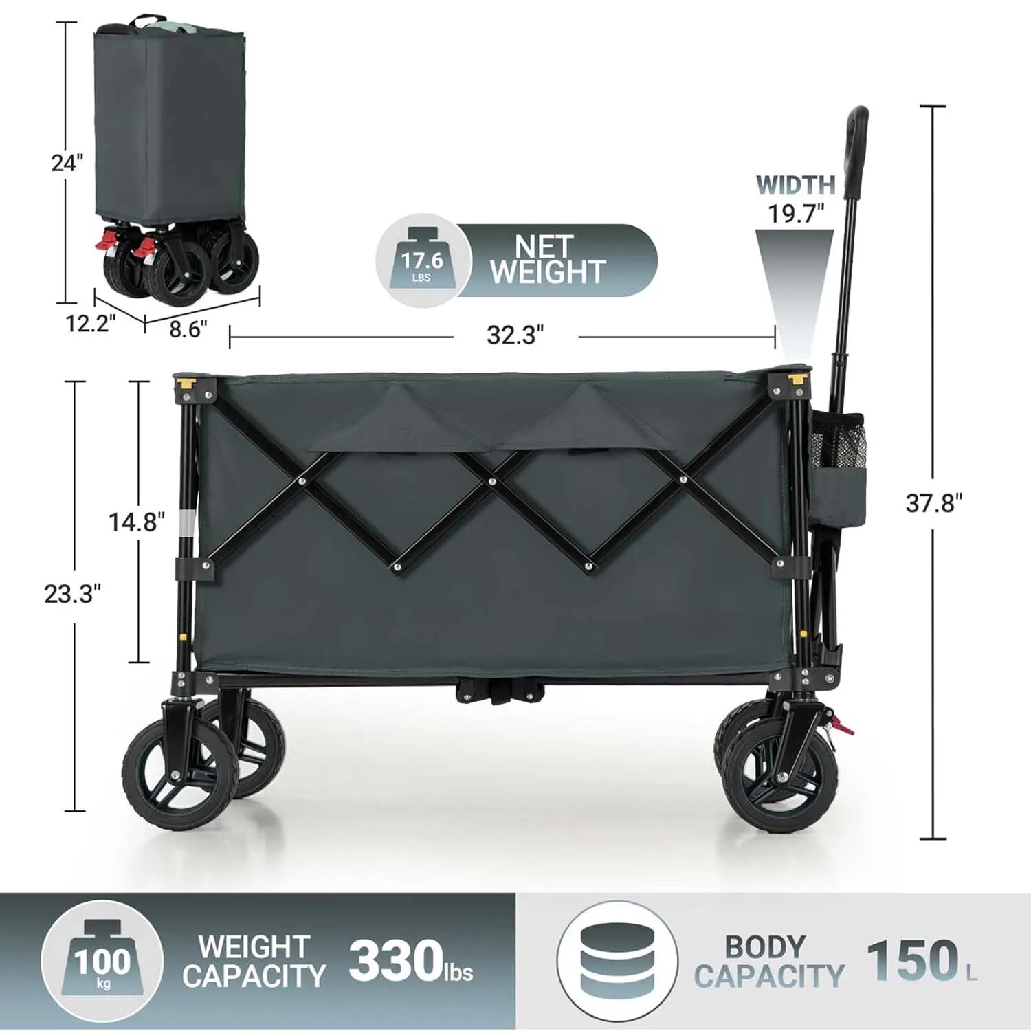 Picture 6: Light Functional Robust Folding Wagon Cart