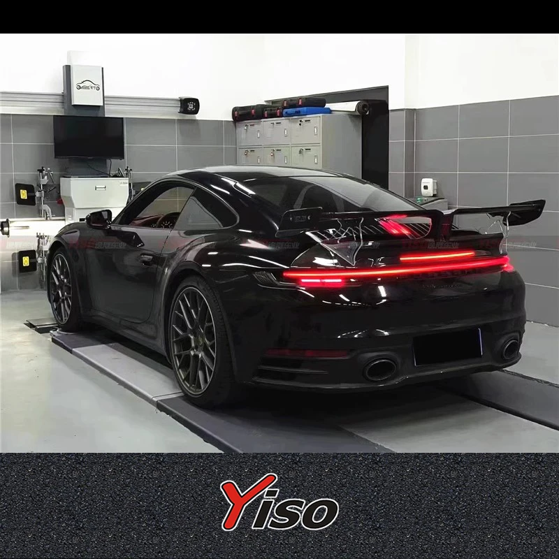 Suitable Porsche 992 911 Tecate retrofitted carbon fiber tail techart Empennage Aerodynamic kit.