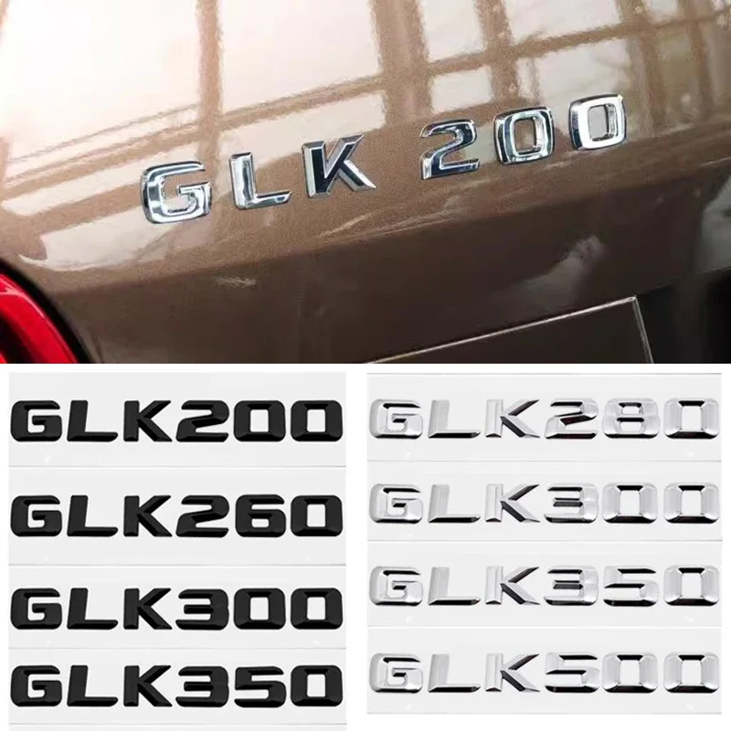 

3D Car Tail Box Letter Sticker Emblem for Mercedes Benz GLK200 GLK260 GLK280 GLK300 GLK350 GLK500 Auto Rear Trunk Number Badge