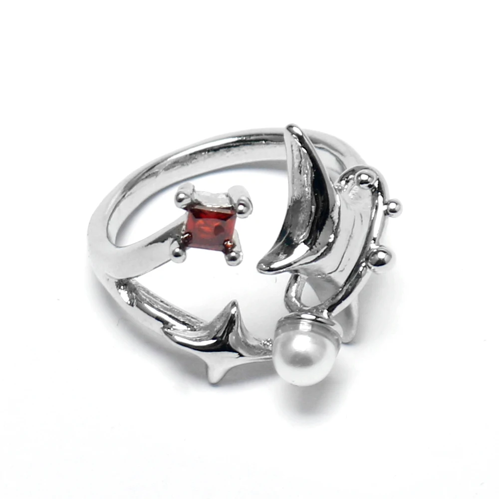 Fashion Irregular Geometric Moonstone Rings For Women Men Y2K Lava Opal Stone Opening Rings