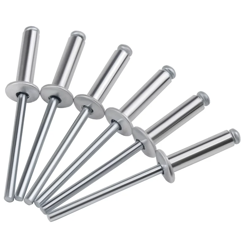 GB12618 Aluminium Dome Head Round Break Mandrel Blind Rivets Nail Pop Rivet Shank Mandrel Exhaust