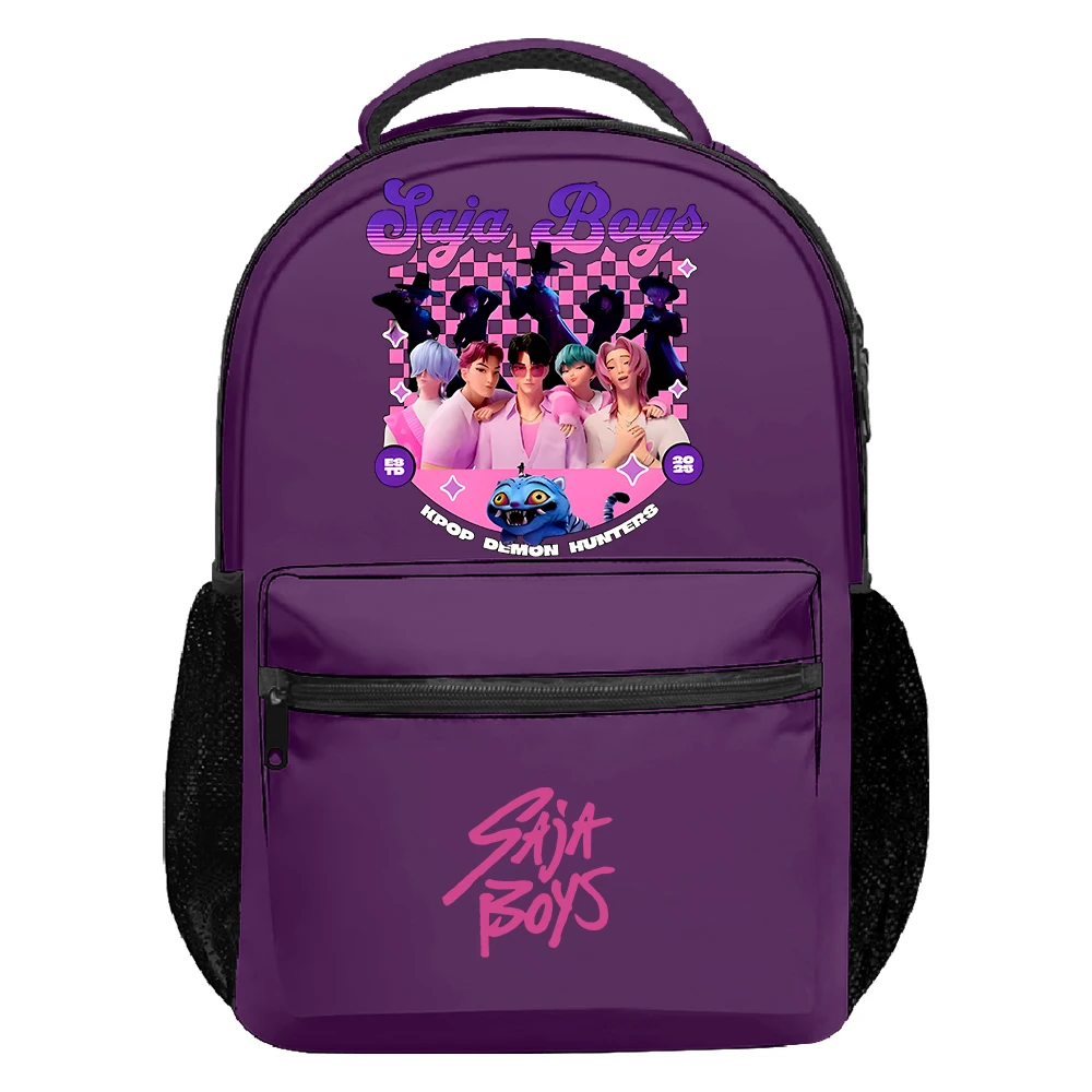 KPop Demon Hunters Saja Boys Merch Рюкзак для женщин и мужчин Рюкзак унисекс Дорожная сумка Рюкзак Повседневный рюкзак 2025 Мультяшный фильм