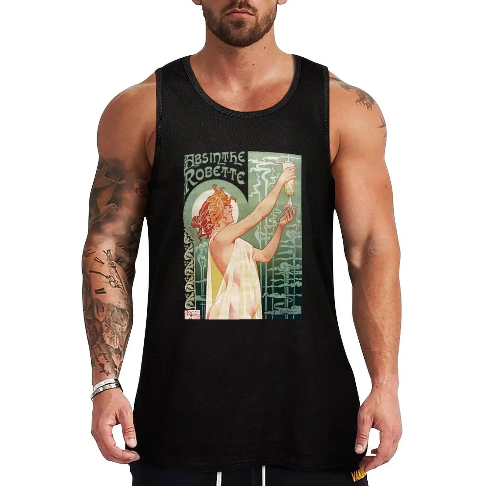 Absinthe Robette Privat-Livemont Alfons Mucha 1896 ART NOUVEAU french vintage ad HD HIGH QUALITY ONLINE STORE Tank Top