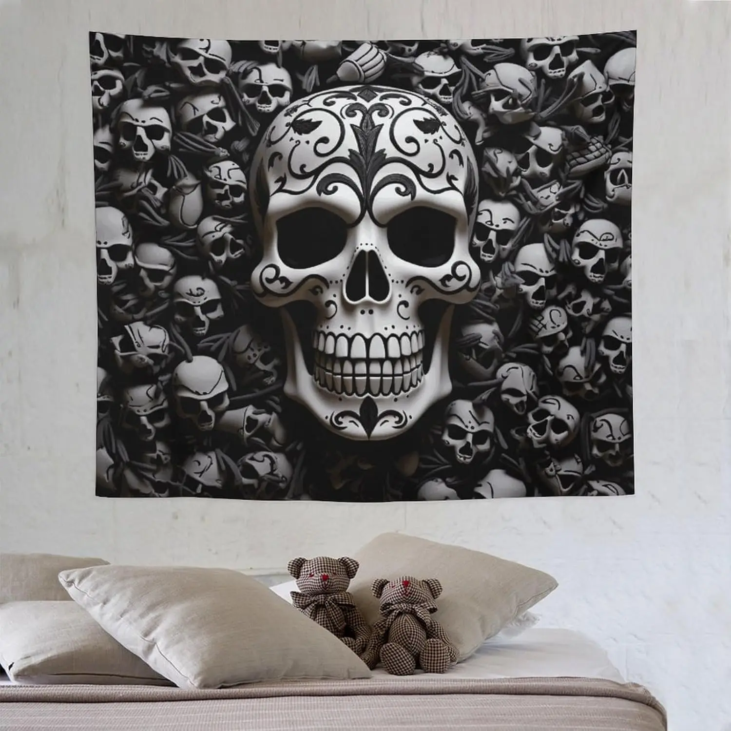 tapecaria-de-caveira-preta-e-branca-personalizada-decoracao-moderna-de-arte-grande-para-quarto-sala-de-estar-parede-horizontal
