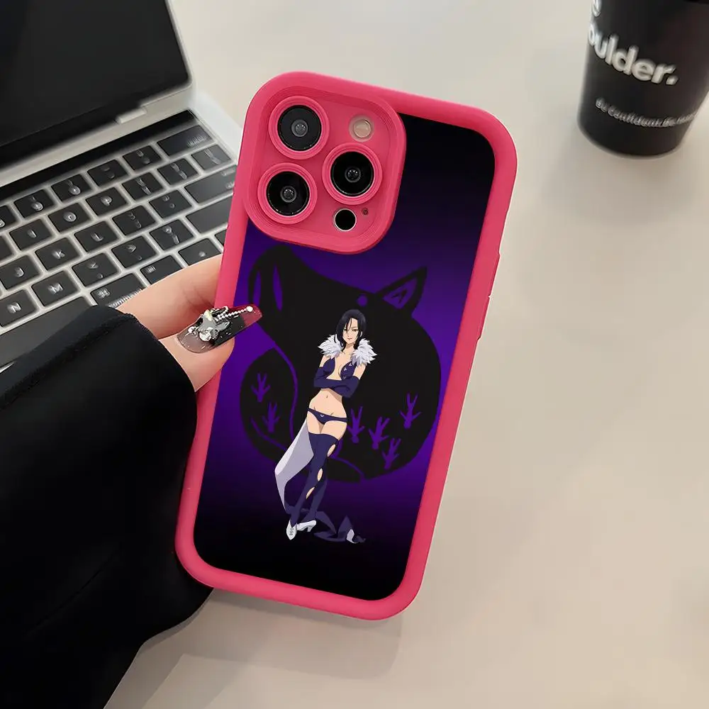 Seven Deadly Sins Merlin Phone Case for iPhone 18 17 16 15 14 13 12 11 Air Pro Max Plus Red Soft TPU Shockproof Cover - view 3