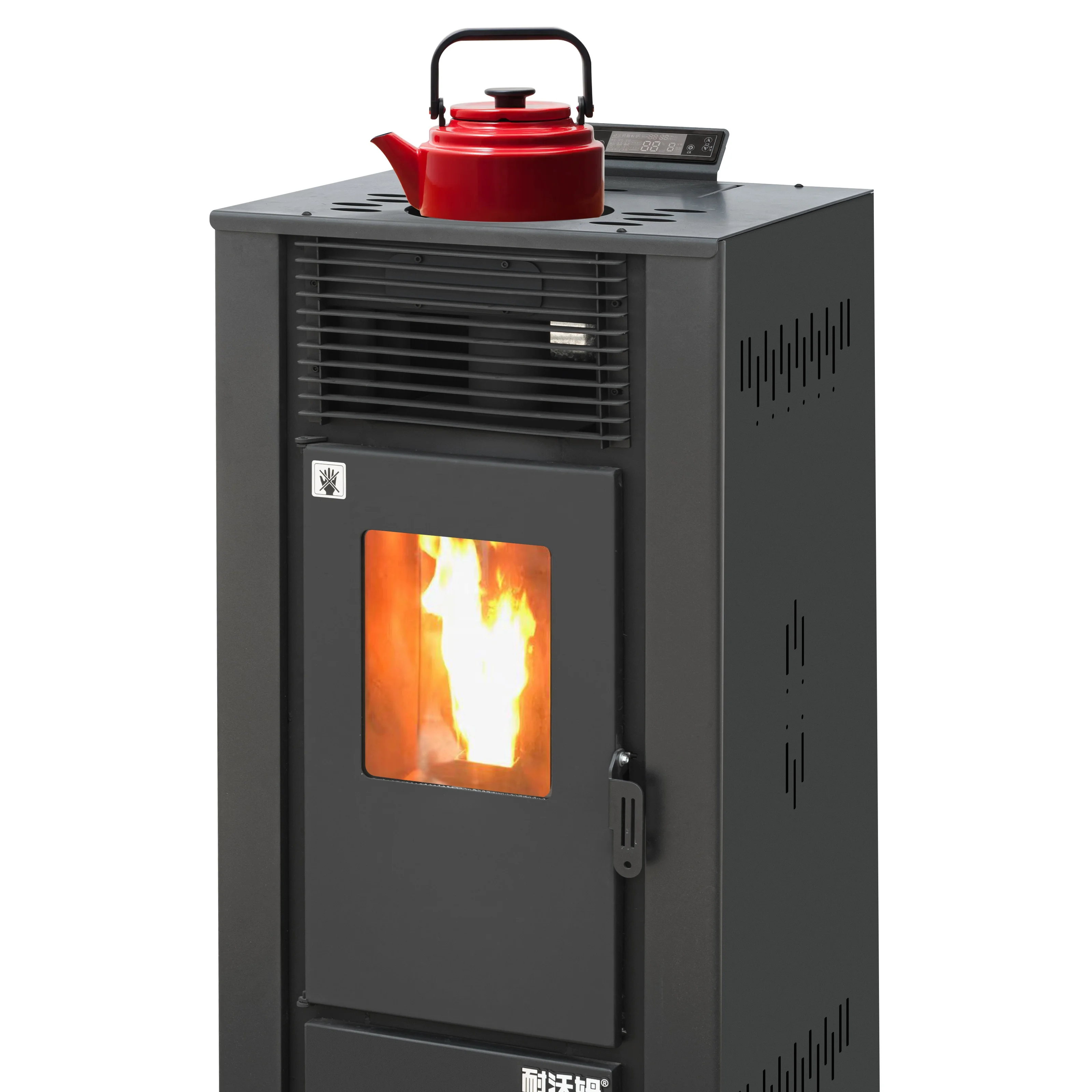 Pellet Stove Electricity Smokeless Wood Burning Stove Cooking Fireplace Freestanding 500-1000 Sq ft Heating Area 100KW Bathroom