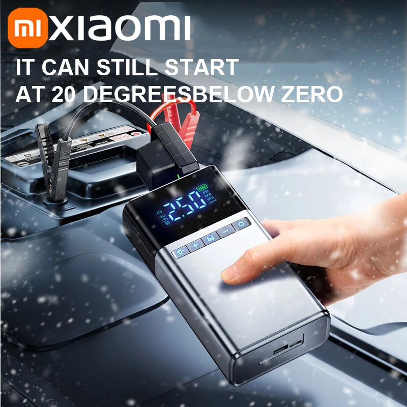 

Xiaomi 12400mAh Portable Car Starter with Air Compressor Tire Inflat Starter Car Battery Starter Box Car Battery Jumper Starter