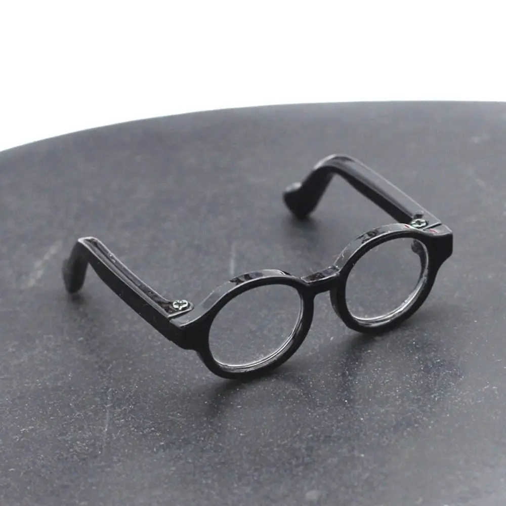 

Lovely Plastic Doll Mini Glasses Multi-color Miniature Round Frame Glasses Doll Eyewear Kids Gift