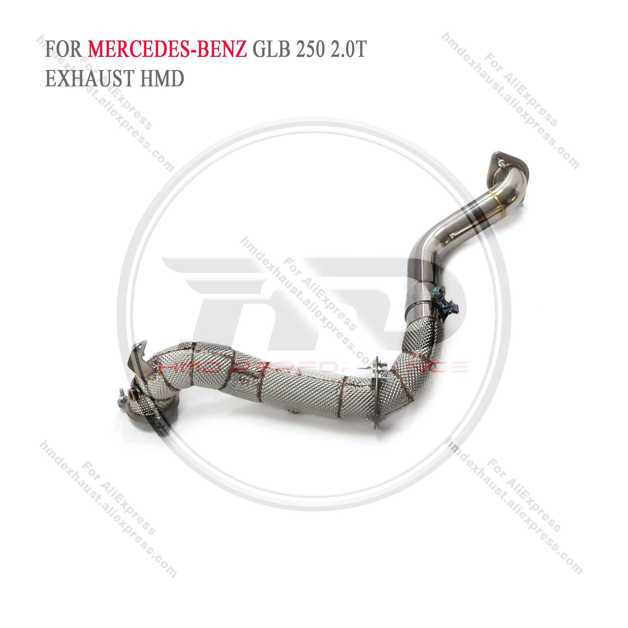 HMD Exhaust System High Flow Downpipe for Mercedes Benz GLB 250 2.0T Performance With Catalyst Pipe 