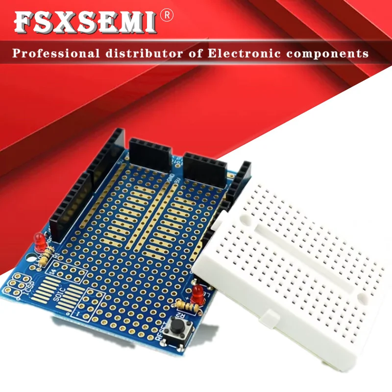 UNO Proto Shield prototype expansion board with SYB-170 mini bread board based For ARDUINO UNO ProtoShield