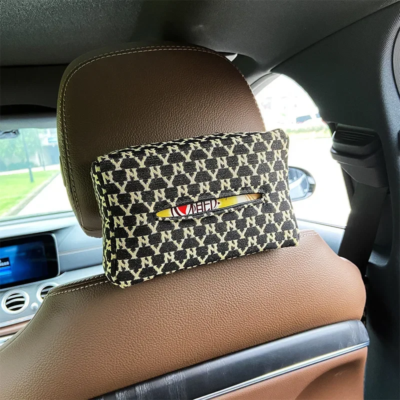 New Fashionable Car Mounted Tissue Box with Crane Interior Armrest Box Sunshade Box Cartoon Cute and Creative Tissue Box