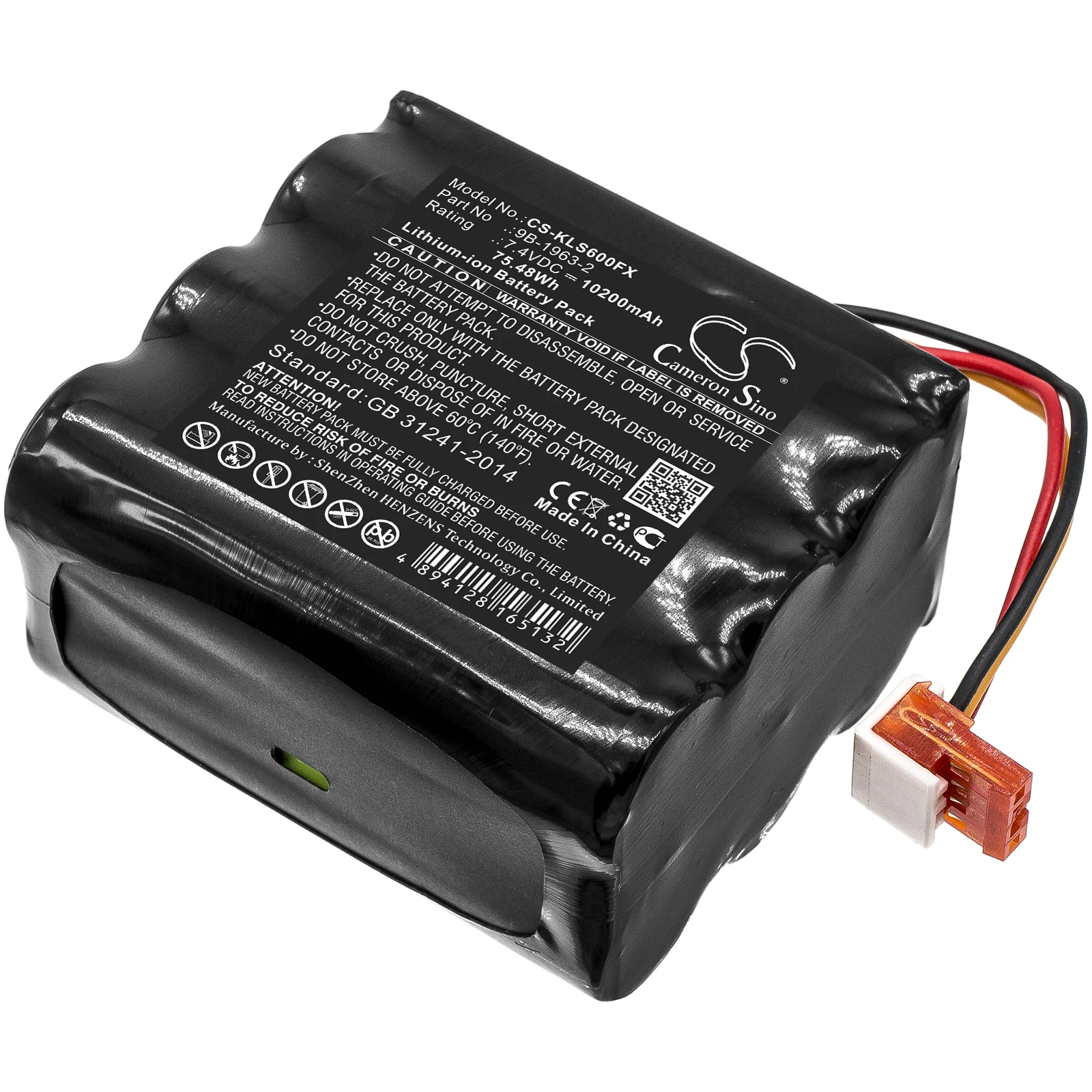 

Li-ion Flashlight Battery for Koehler, 7.4V, 10200mAh , Compatible Models: Lighthawk 600, Lighthawk 600 Lumens
