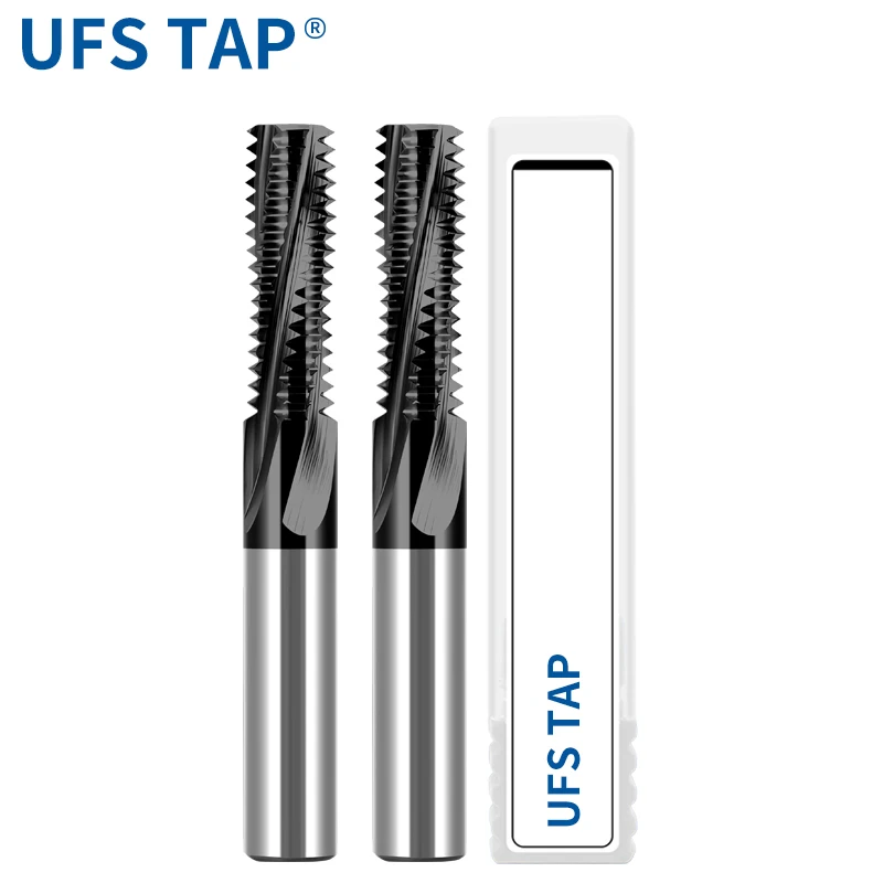 UFS TAP Macchina CNC Carburo Solido Tubo di Acciaio al Tungsteno Filettatura Completa Fresa BSPT RC PT 1/16 1/8 1/4 3/8 1/2 Frese