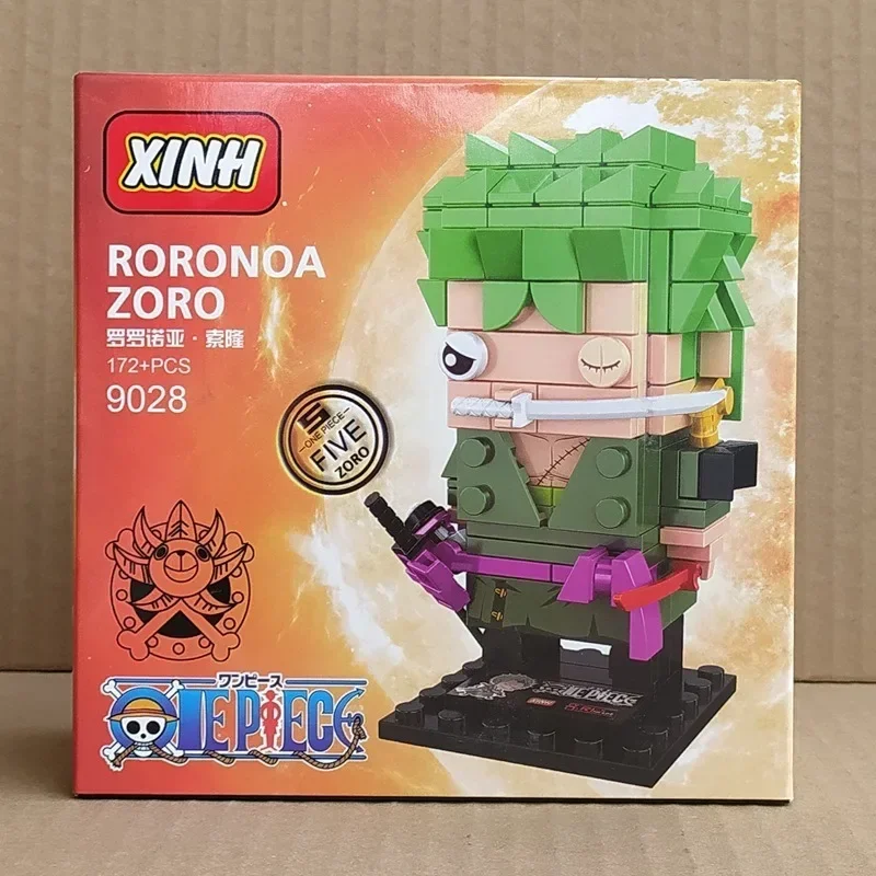 New One Piece Anime Figure Roronoa Zoro Building block toy Straw Hat Luffy Animation model toy Desktop Decoration Gift Boy Girl