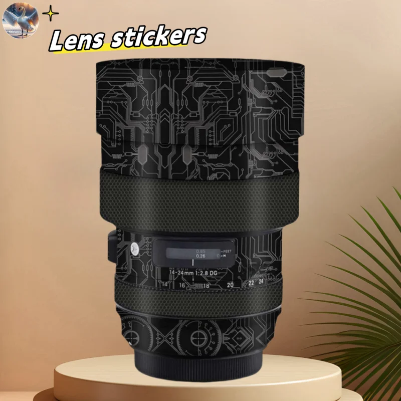 Stiker lensa untuk Sigma 14-24f2. 8, film pelindung tahan aus potong presisi, kulit DIY