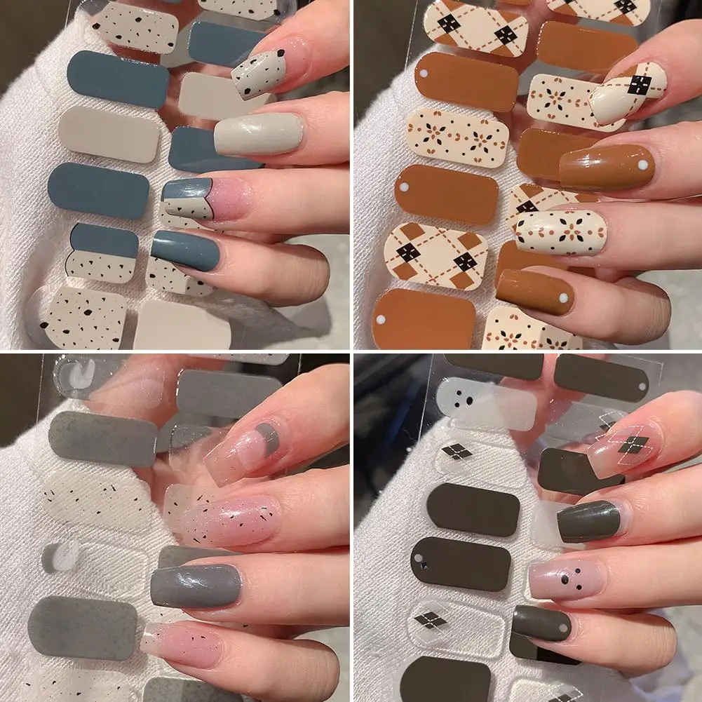 Adesivo francês 3d para cuidados com as unhas, à prova d'água, sem cozimento, gel, filme completo, adesivo para unhas, esmalte omber d8u0