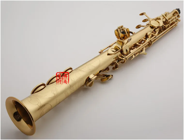 Professional Curved soprano saxophone S-991 gold Curved Soprano sax 991 Paint gold key with accessories