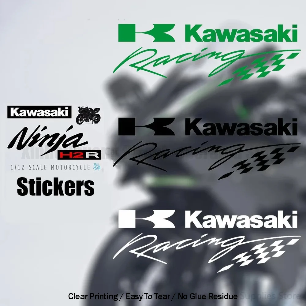 Suitable for Kawasaki Motorcycle Stickers Racing Helmet Modified Waterproof Decals