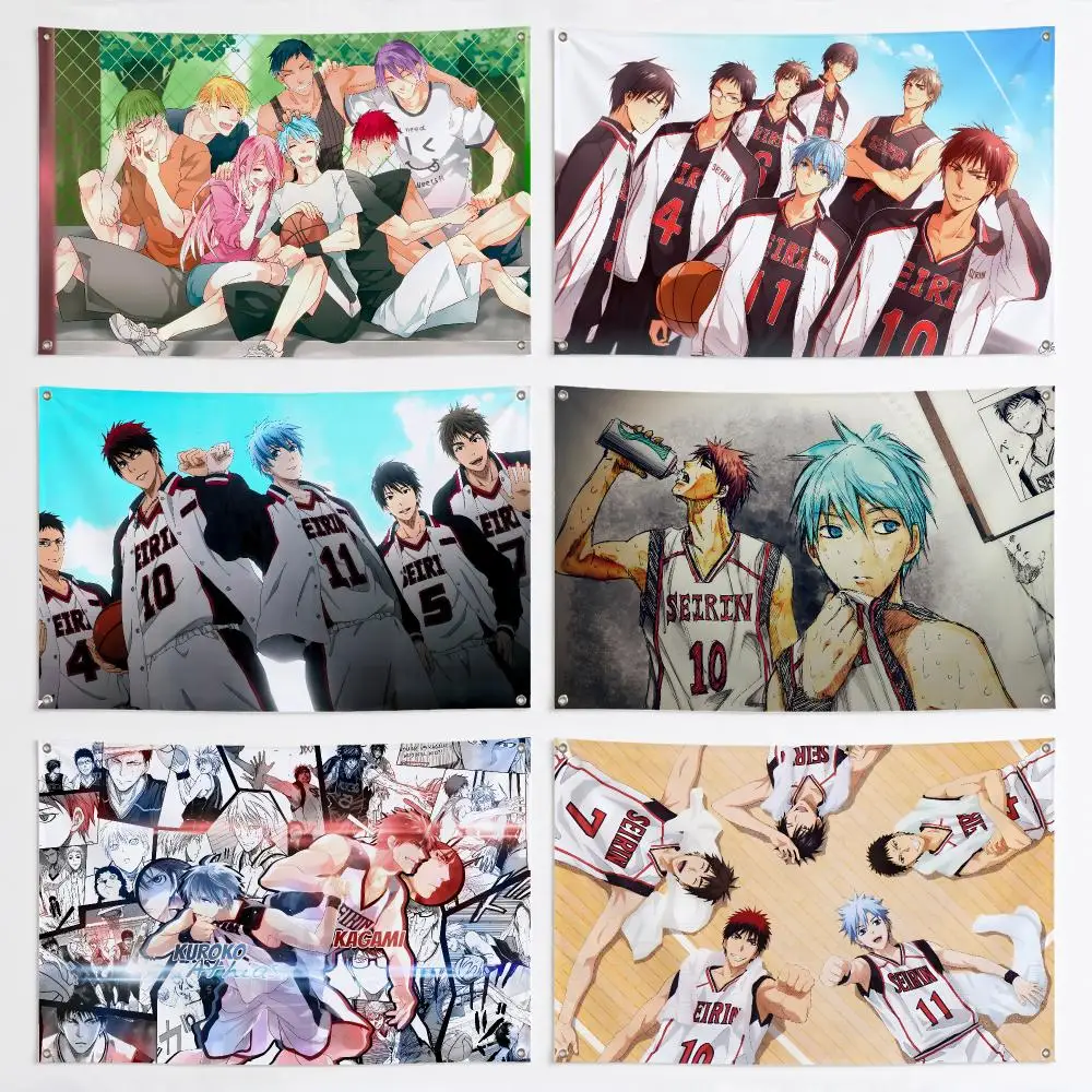 Kuroko s Basketball Flags Aesthetic Wall Tapestry Printed Wall Hanging Living Room Party Outdoor Decor