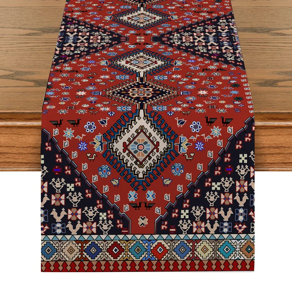 Pattern Ramadan Table Runner Dining Table Decoration Kitchen Supplies Ethnic Style Table Runner Party Decoration