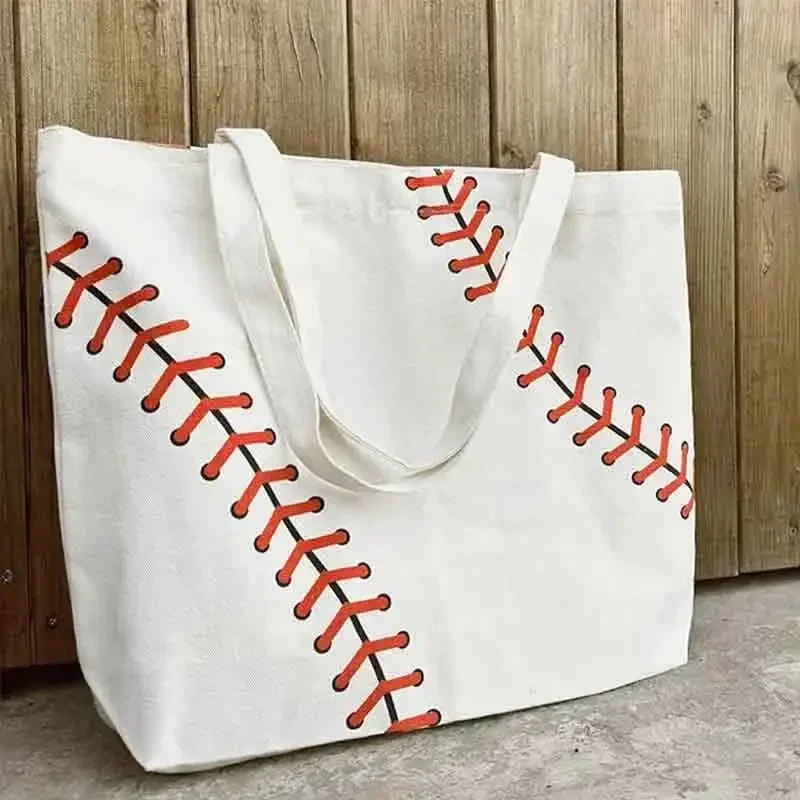 BBA167 Bolsa tote de beisebol para mulheres bolsa grande