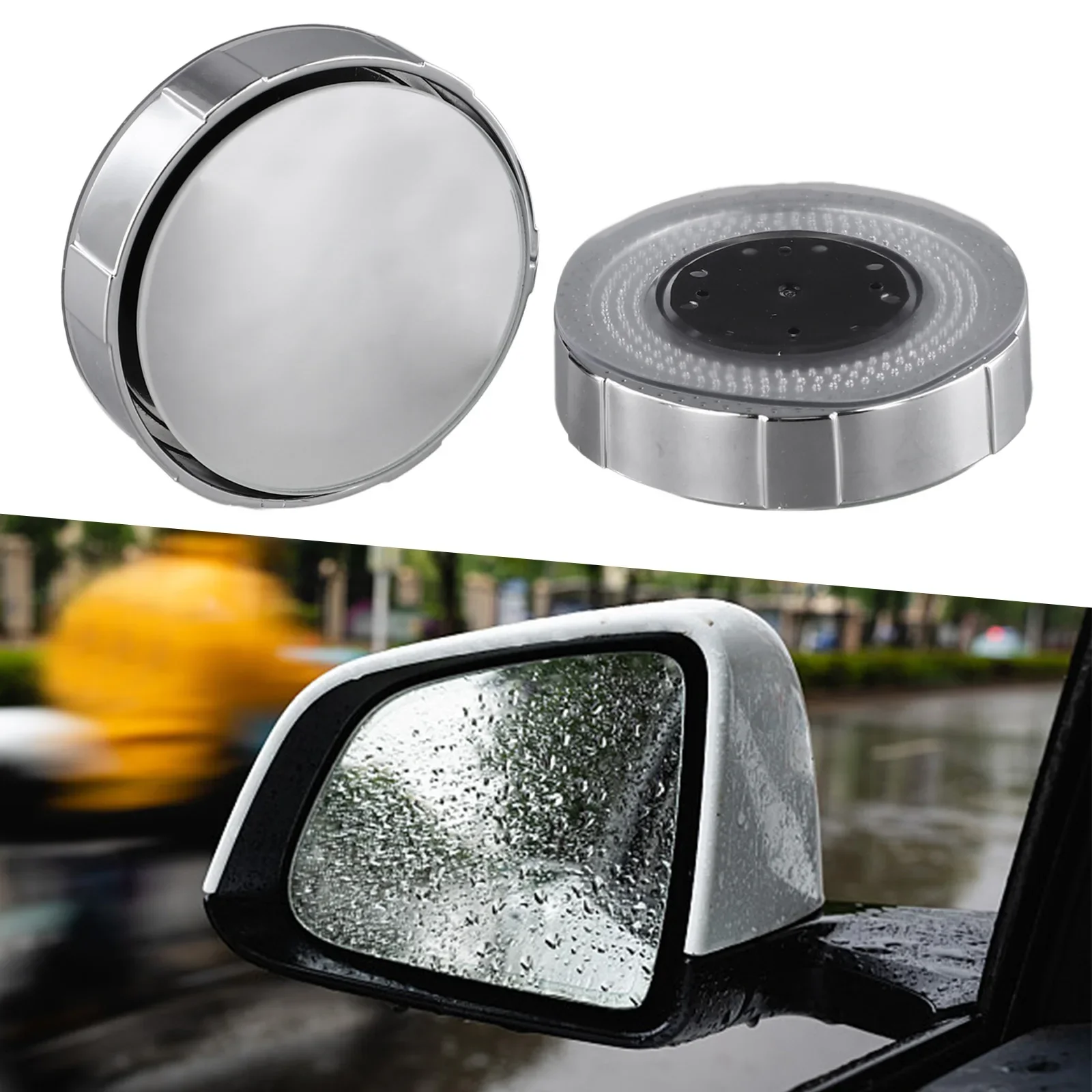 

2Pcs Car Blind Spot Rear View Mirror Side Blind Spot Mirror For Car-Degree Suction Cup Parking Auxiliary Convex Mirror