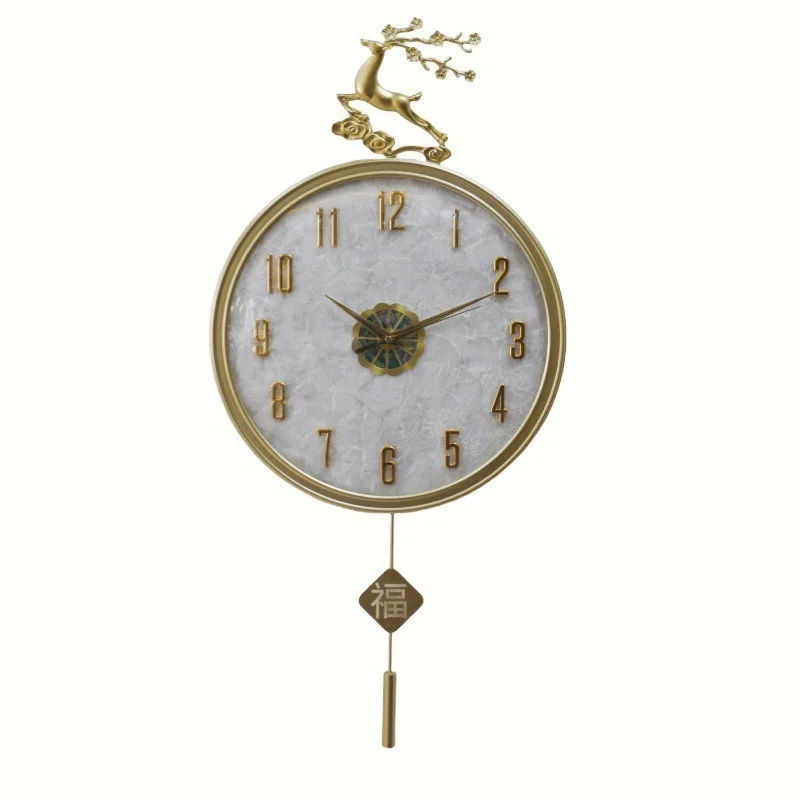 

Metal, light luxury, simplicity, wall clock, home, living room, high sense, silent, quartz