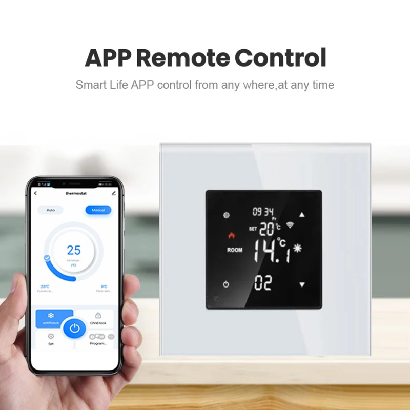 Imagem -04 - Wifi Inteligente Termostato Controlador de Temperatura Tuya App Controle Remoto Piso Aquecimento Trabalho com o Google Casa Alexa Yandex Alice