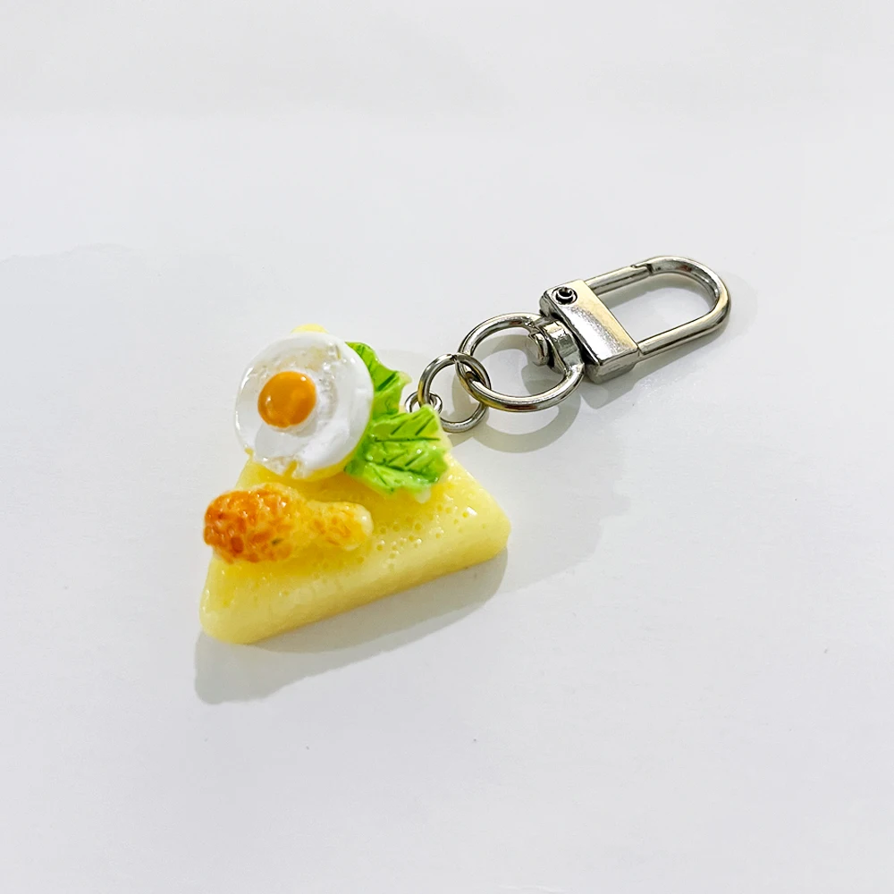 Niedliche Sandwich-Waffel-Ananas-Brötchen-Anhänger Schlüsselanhänger Mini-Harz-Lebensmittel-Spielzeug Schlüsselhalter Kopfhörerhülle Rucksack-Anhänger Deko-Geschenk – Detail 13