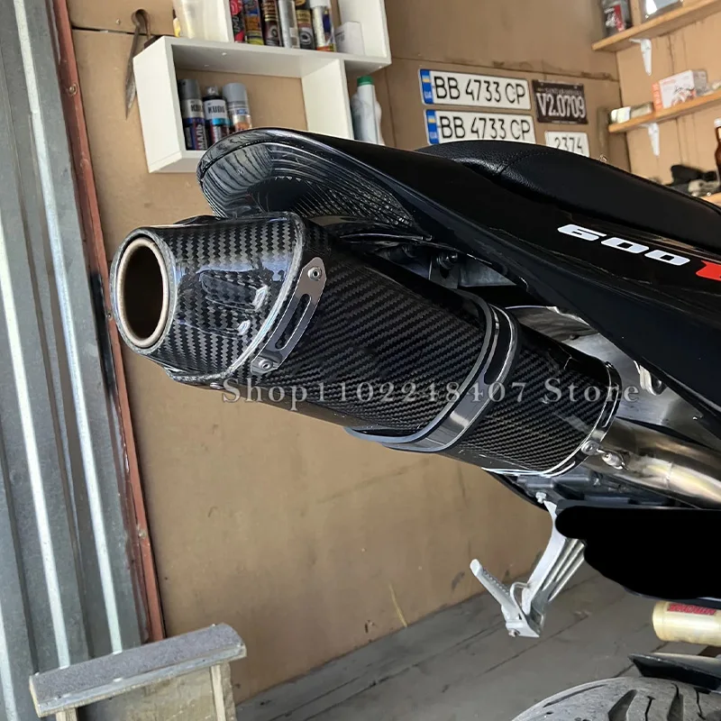 For HONDA CBR1000RR CBR600RR F5 2003 - 2023 2024 Motorcycle Exhaust Escape Modified Carbon Fiber Muffler With Middle Link Pipe