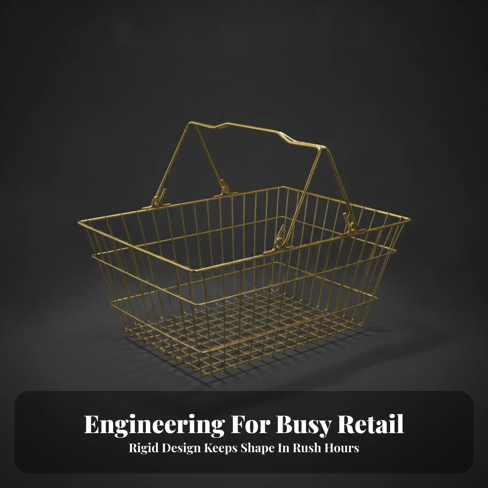 Iron Wire Shopping Basket with Handle for Retail Store Carrying and Home Storage Basket Solution