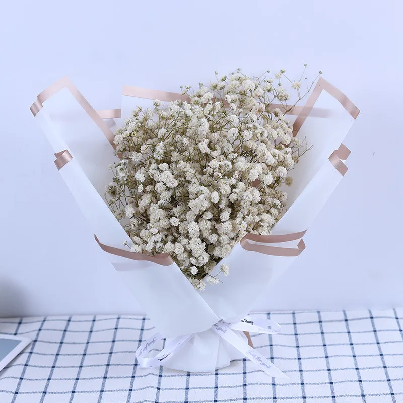 About 15 Grams Per Bunch Mini Gypsophila Bouquets Natural Dried Real Flowers For Furnishing Living Room Wedding Home Decoration