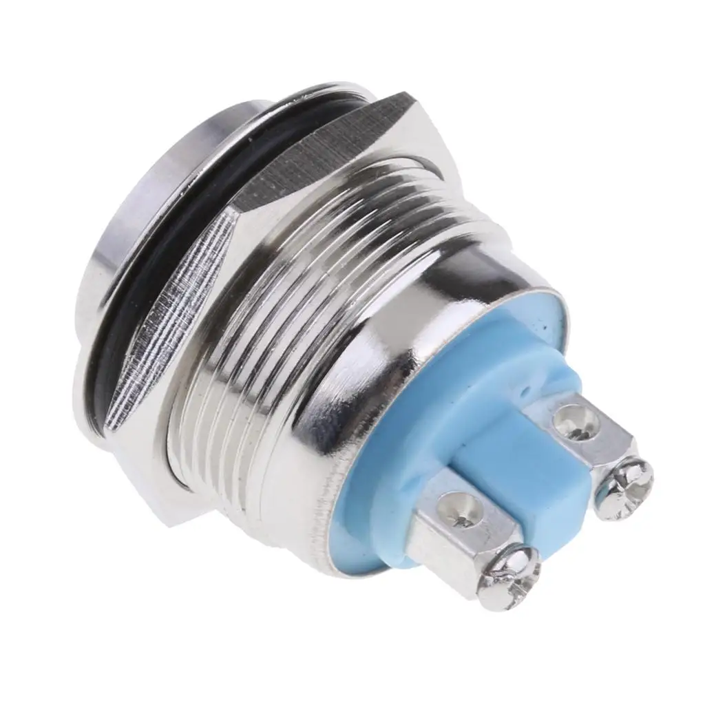 Metal Waterproof Switch Button Nickel Plated Brass Reset Control Cabinet Car Modification 22mm IP67