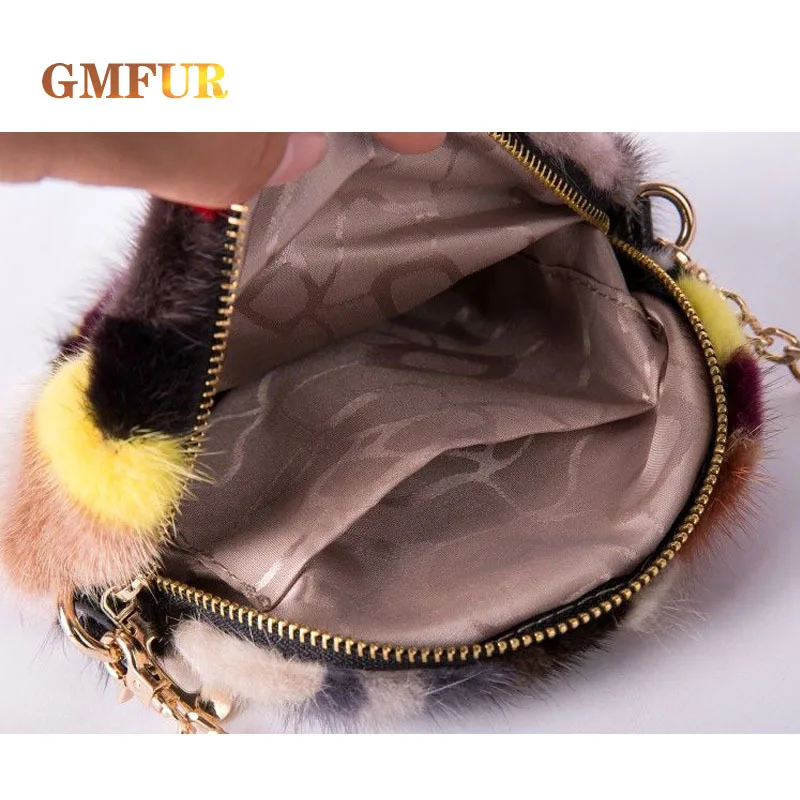 2022 New Mink Fur Messenger Bag Ladies Fashion Banquet Bag Ladies Handbag Solid Color Cosmetic Bag Travel Bag Washing Pouch