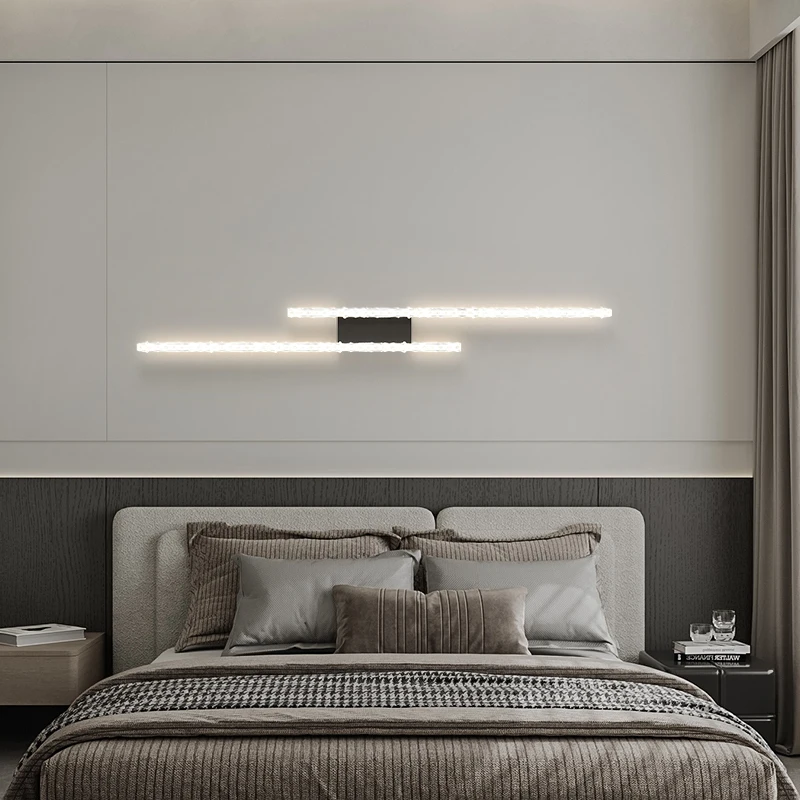 

Crystals Led Wall Lamp Modern Minimalist Style Bedside TV Backdrop Hallway Staircase Lighting Decoration Indoor Wall Lamps