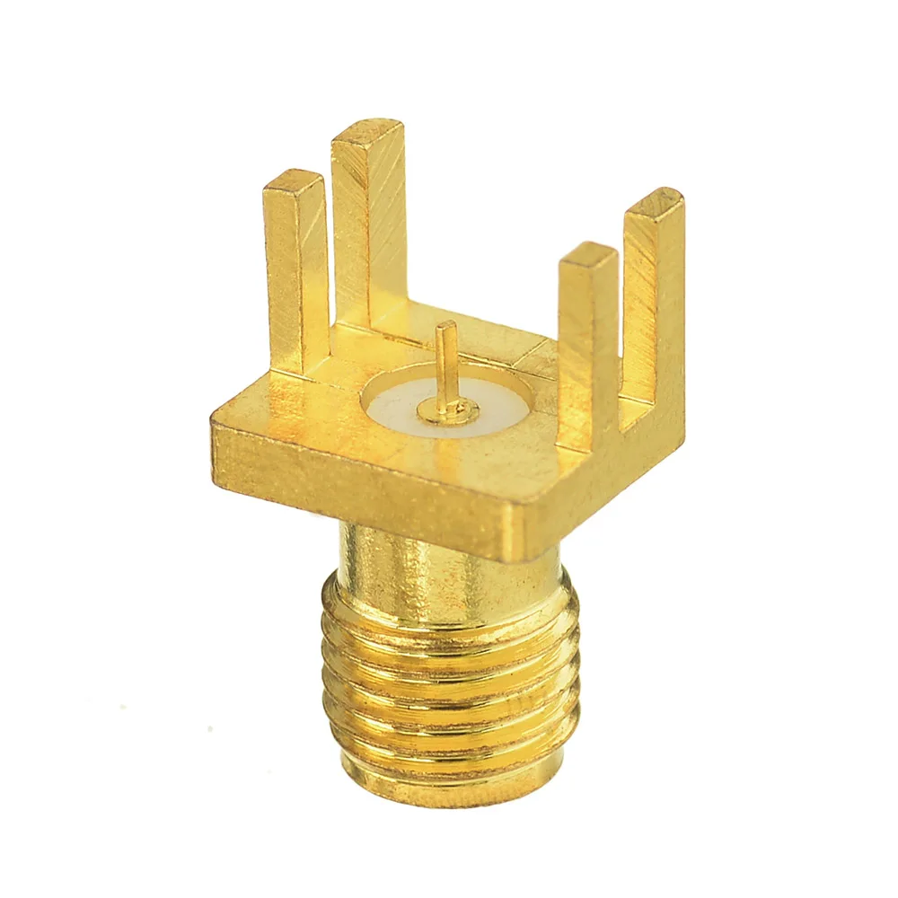 Superbat 10pcs SMA Female End Launch PCB Mount .062'' (1.57mm) tab Terminal RF Coaxial Connector