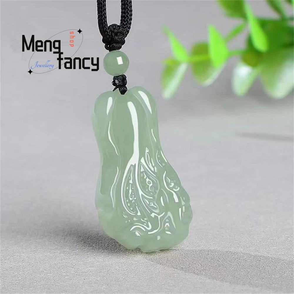 Natural Hetian Jasper White Jade Cabbage Pendant Simple Exquisite Fashion Jewelry Mascots Best Selling Handicraft Holiday Gifts