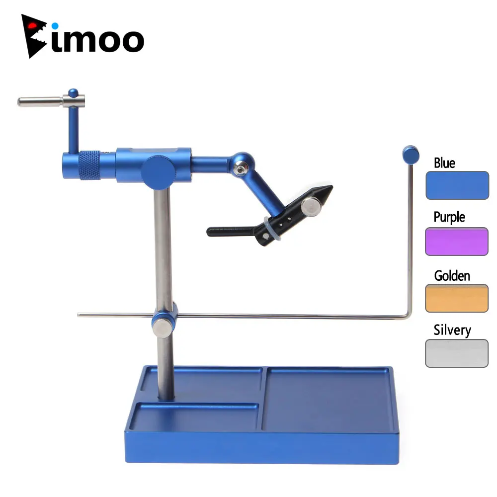 

Bimoo 360° Rotation Fly Tying Vise Hardened Seel Jaws Jig Fishing Lure Maker Tools Bobbin Holder Threader 8/0 Twisted Fly Line