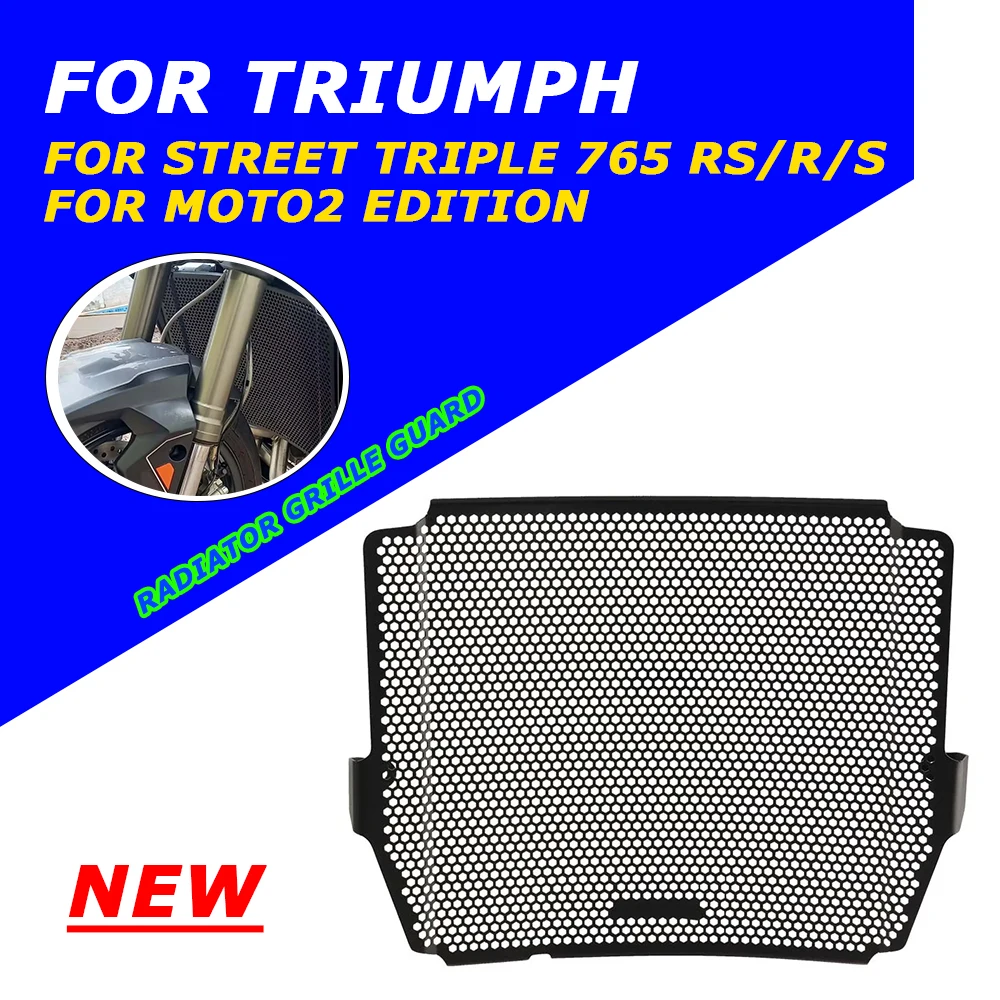 Motorcycle Radiator Guard Protector Grille Grill Cover For Triumph Street Triple 765 RS S R StreetTriple Moto2 Edition 2023 2024