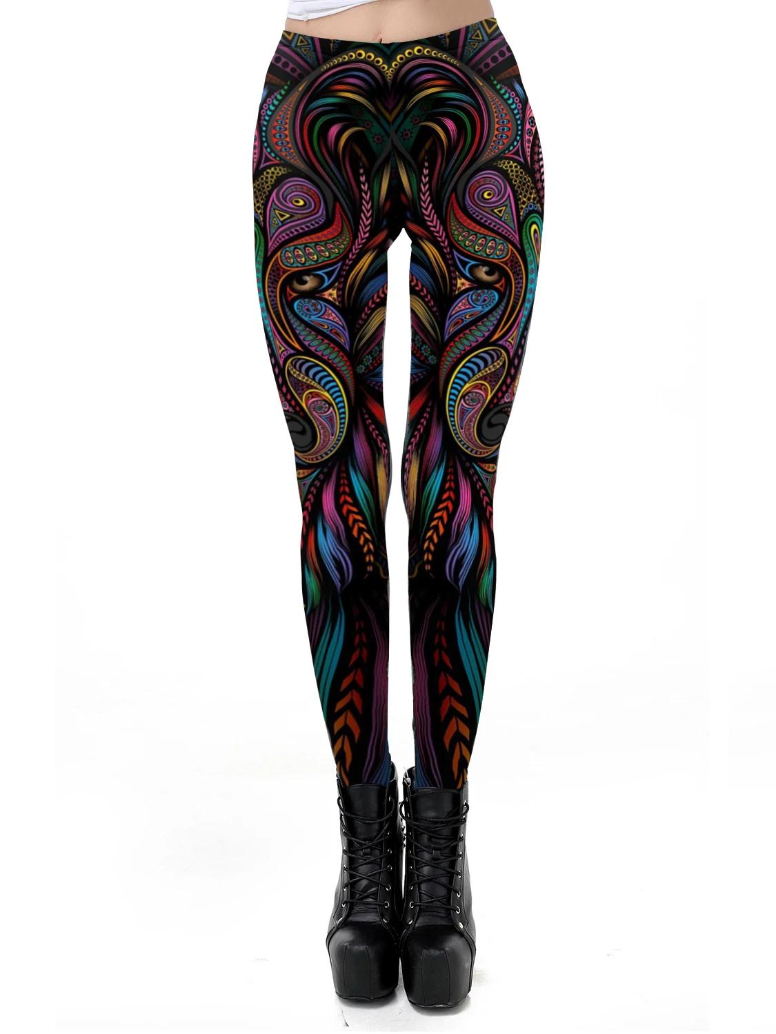 

Женские тонкие леггинсы с принтом, длинные брюки с высокой талией, уличные спортивные повседневные брюки с цветочным узором, базовый слой