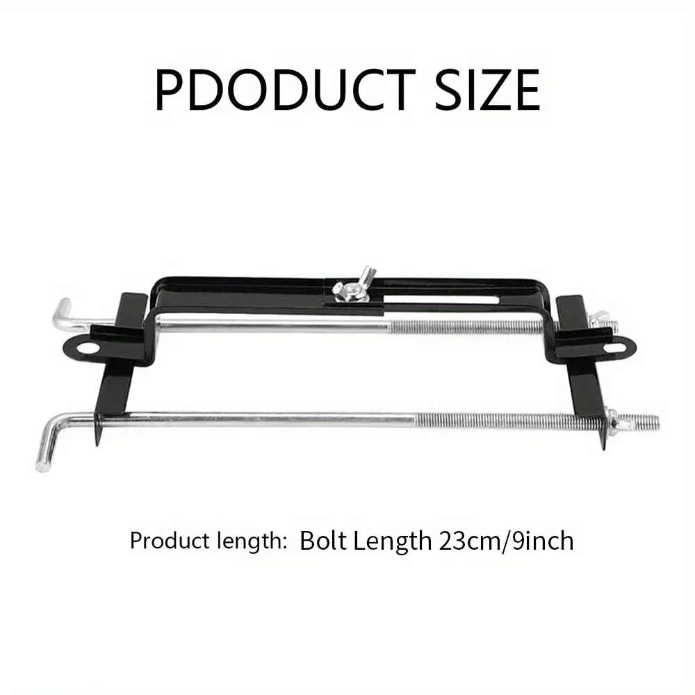 Car Fixed Battery Holder with Hold Down Bolts & Rod Easy to Install Modified Battery Mount Hold Down Bracket for Car view 3