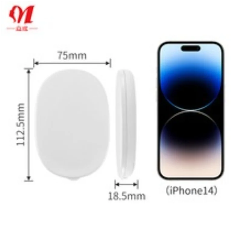 Espelho de maquiagem de bolso recarregável dupla face 3x ampliação led luz de vaidade com steplessdimming portátil dobrando espelho cosmético