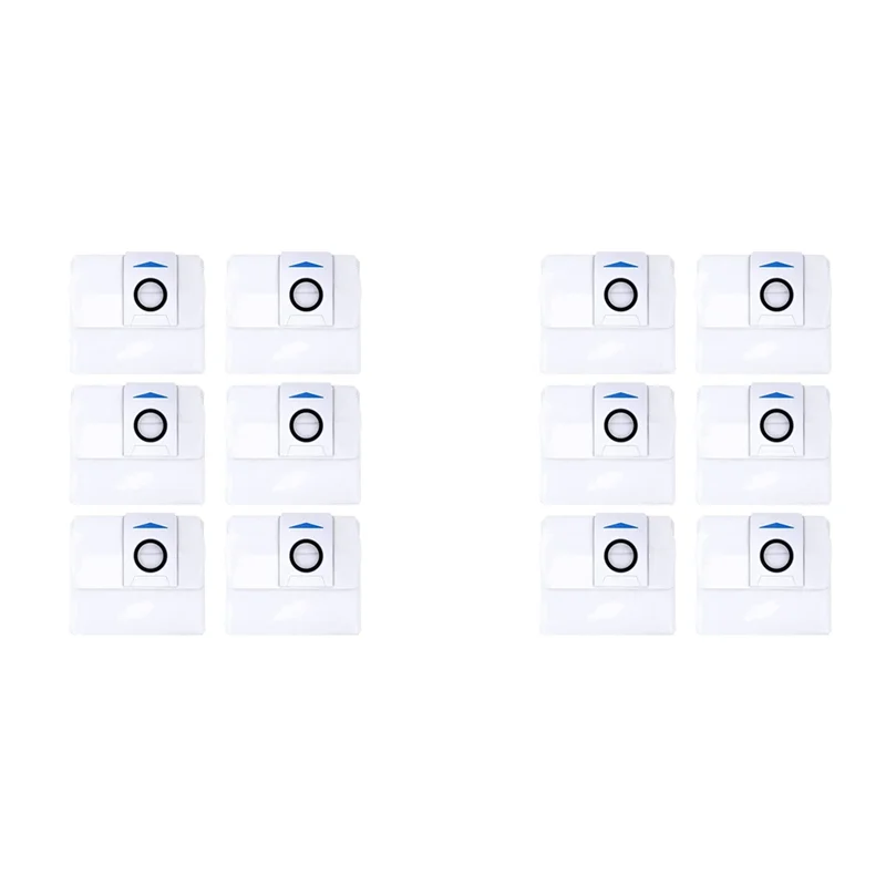 12 قطعة كيس لجميع الغبار لمحطة إفراغ تلقائي ECOVACS DEEBOT X1 Omni ، حقيبة بديلة بسعة 3L لـ ECOVAS Omni X1/X1 Plus