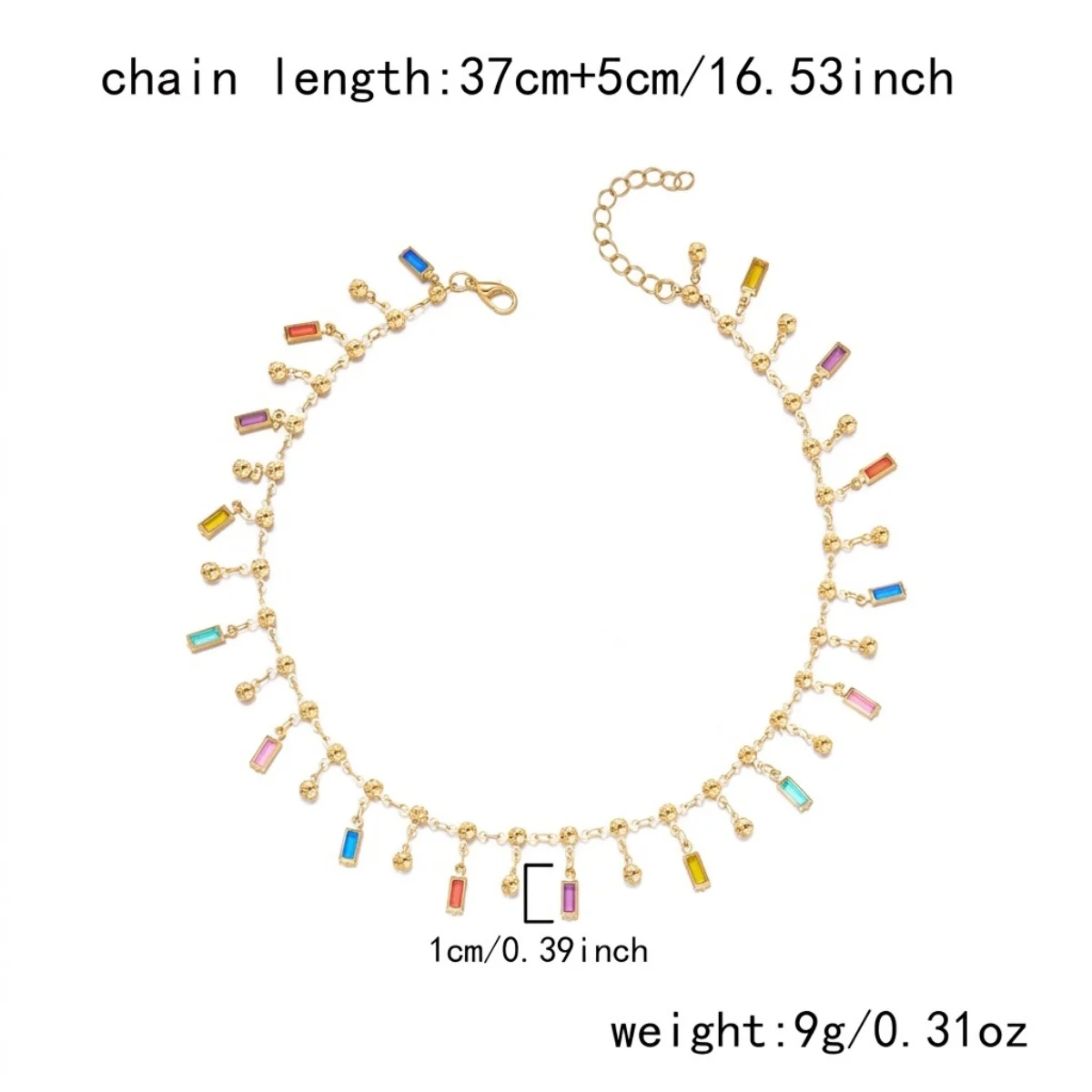 Leichter Luxus Funkelnde Bunte Strass-Quasten-Halskette für Frauen Eleganter Exquisiter Kristall Y-förmiger Choker Brautjungfern-Schmuck – Detail 35