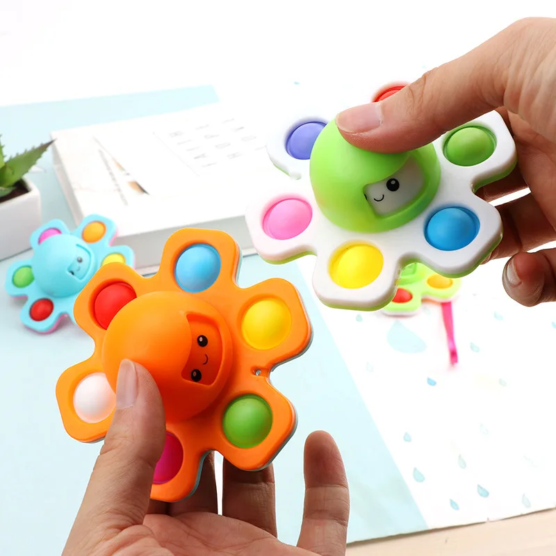 Fingertip Face Changing Octopus Bubble Silicone Rodent Killer Pioneer Flip Octopus Finger Spinner Decompression Toy